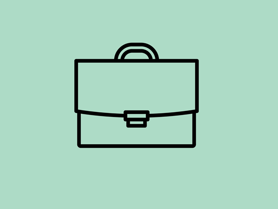 Grafisk ikon - illustration af attachétaske