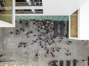 ITU atrium drone footage 2024
