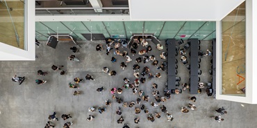 Atrium seen from a drone